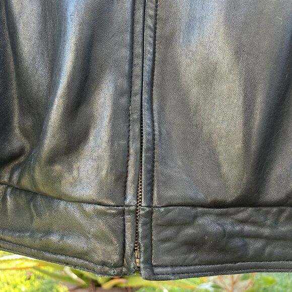 Joseph & Feiss Black Lambskin Leather Jacket Coat XX Large  Zip Front Bomber - Picture 10 of 13